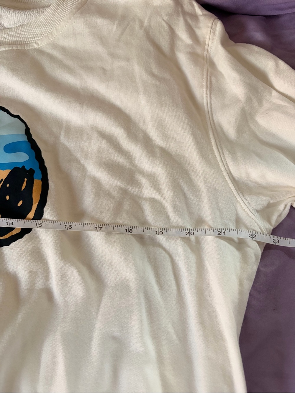 ROMWE White Graphic Short Sleeve Tee with Colorful Cartoon Print - Picture 4 of 4